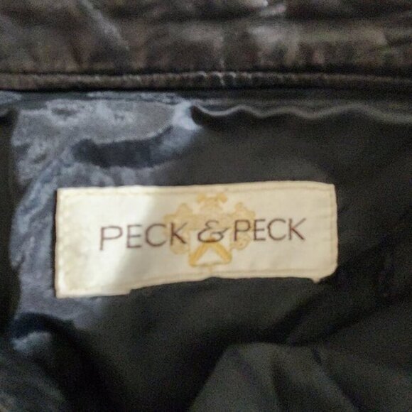 Peck & Peck Women's Size 5/6 Black Genuine Leather Pleat Front Zip Close Pants - Picture 13 of 15